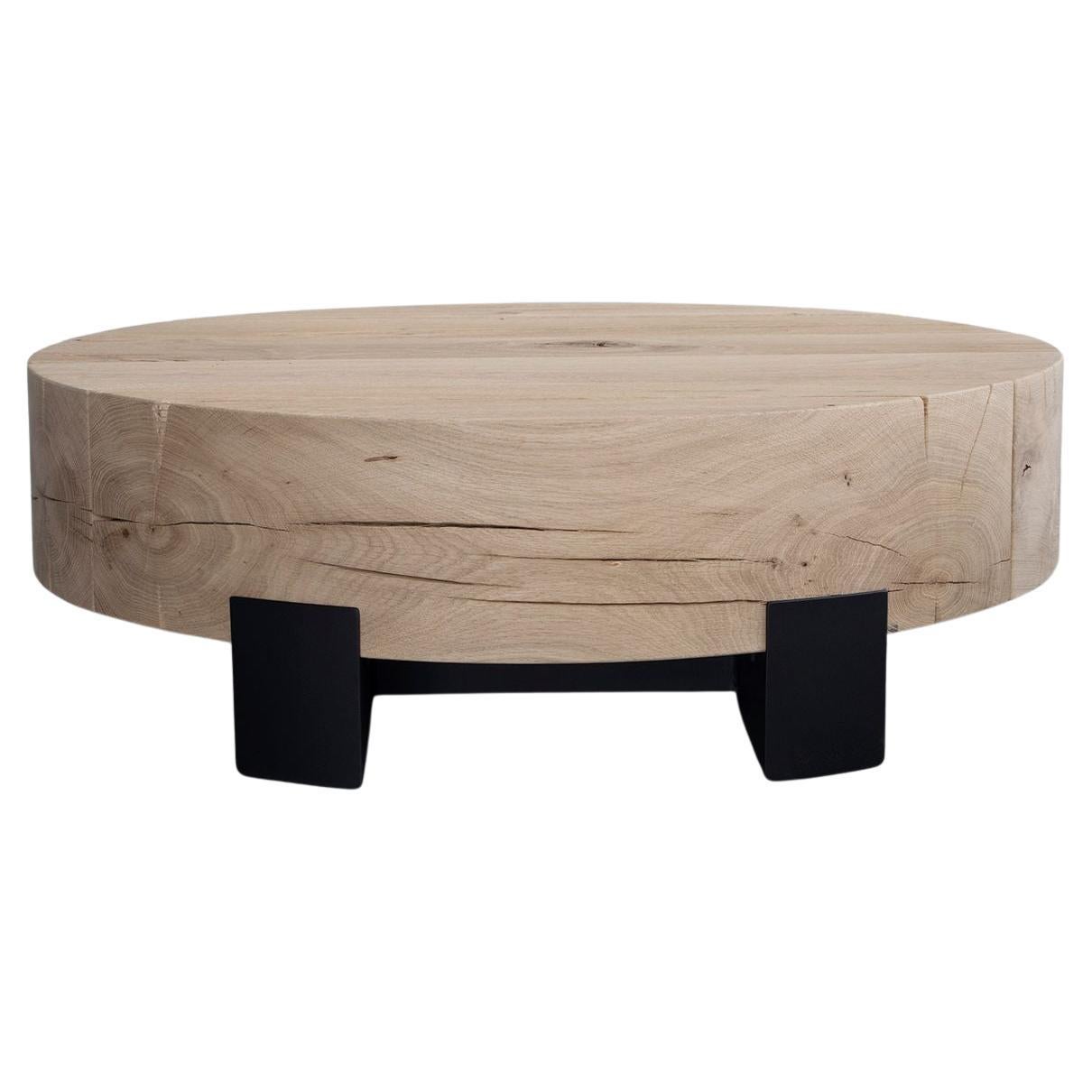 Beam Round Coffee Table by Van Rossum For Sale