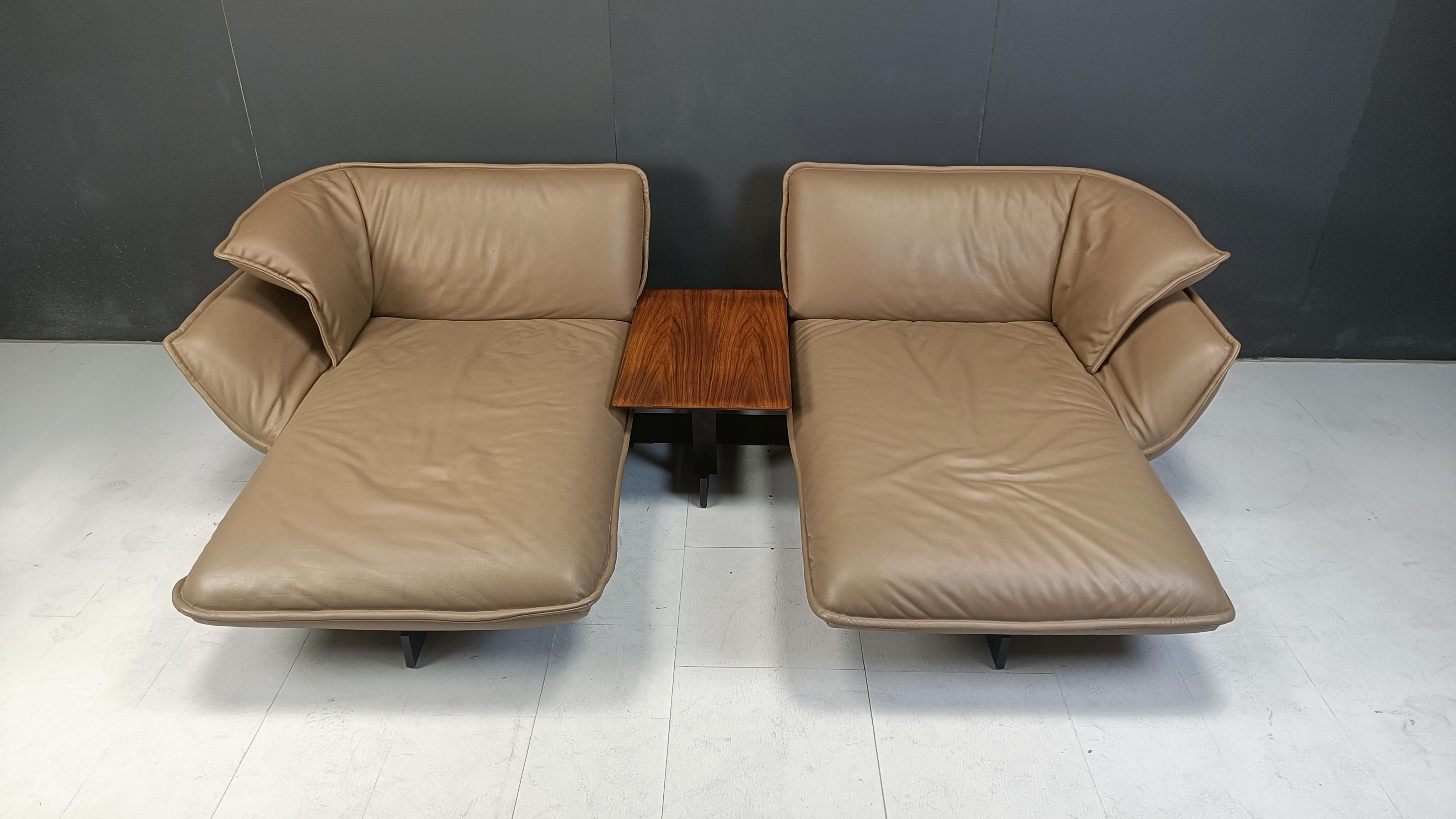 Double Beam 160 Chaise lounge Sofa with Walnut Beam 550 BQ coffee table Designed by Patricia Urquiola For Cassina.

The Beam Sofa system was designed by Patricia Urquiola in 2016 as a tribute to the work of a true pioneer of the design world; Vico