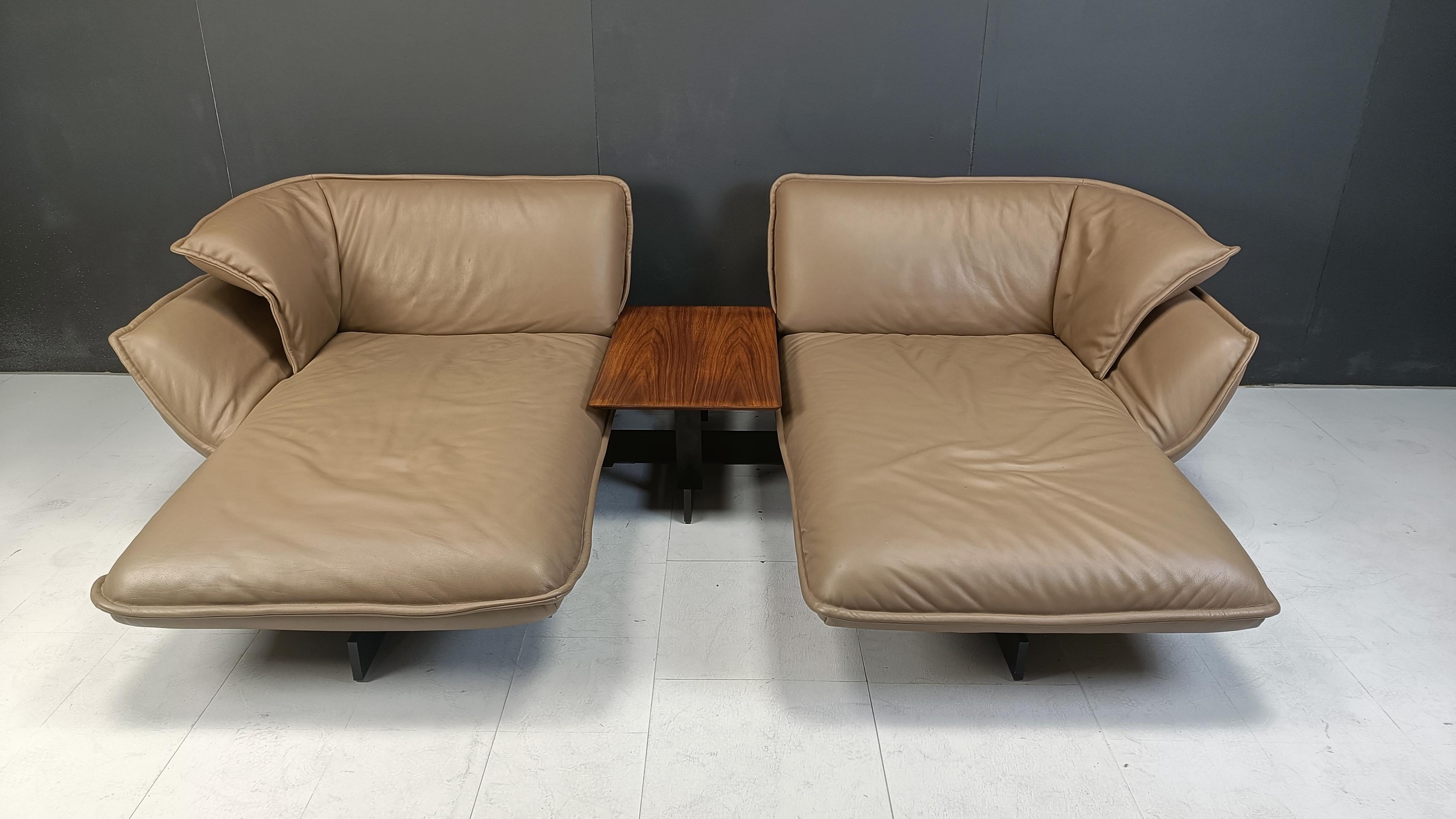Post-Modern Beam sofa system with Walnut Beam coffee table by Patricia Urquiola For Cassina
