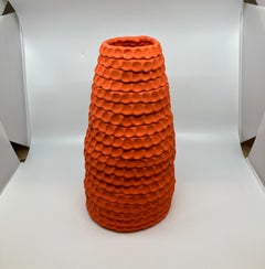 "Large Orange Hive", Contemporary, Ceramic, Sculpture, Stoneware, Underglaze