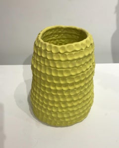 "Alveare giallo medio", Contemporaneo, Ceramica, Scultura, Design, Gres, Smalto