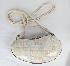Bean Form Inlaid Shell Purse