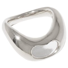 Bean Ring in 925 Sterling Silver & Clear Air Stone by CLED