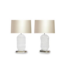 Bean Rock Crystal Quartz Lamps by Phoenix