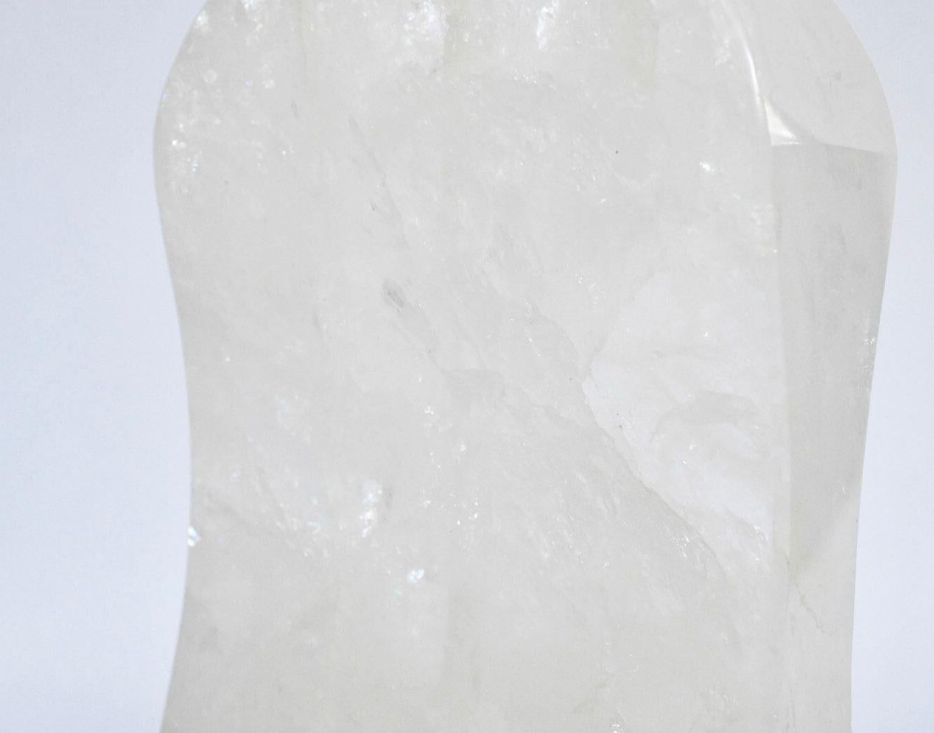 XXIe siècle et contemporain Lampes en quartz cristal de roche de couleur noix de béton par Phoenix en vente