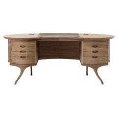 Schreibtisch aus Bohnenholz von Roberto Lazzeroni für Ceccotti Collezioni