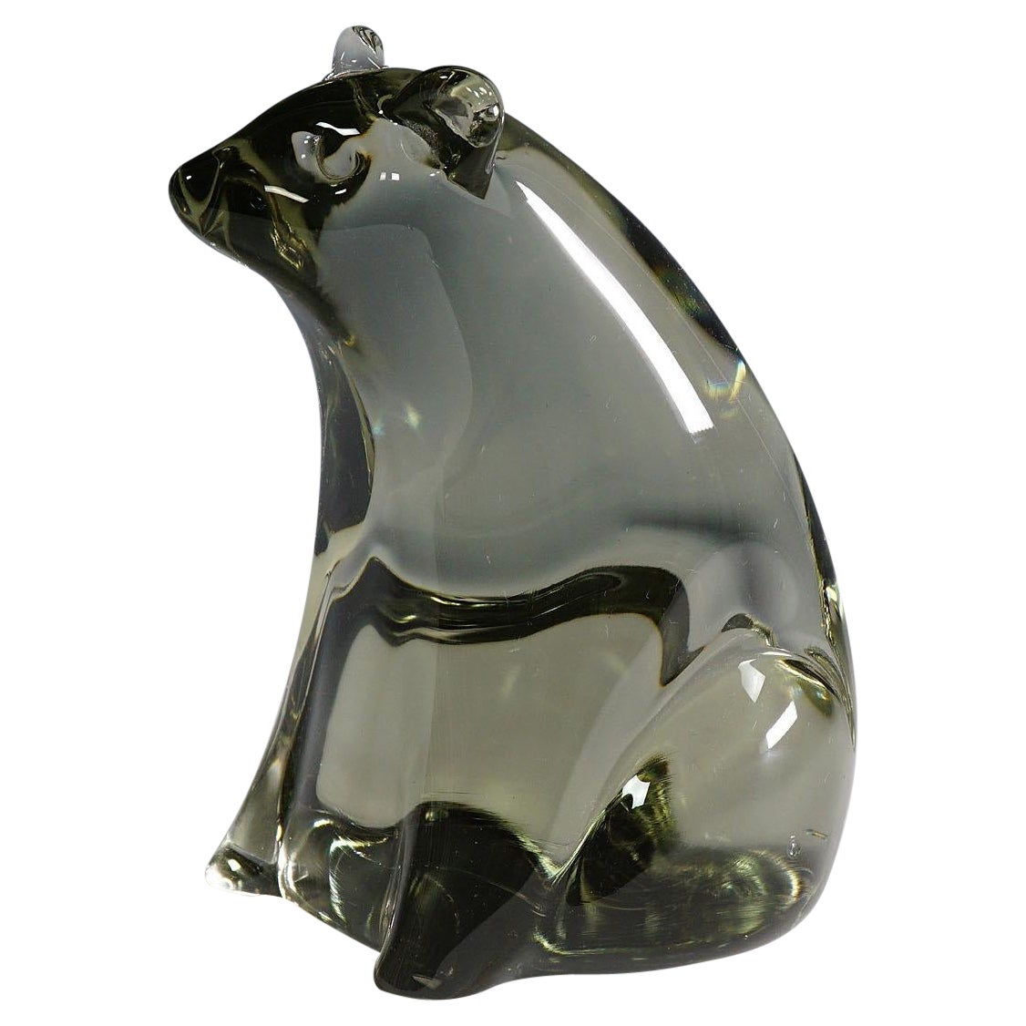 Sculpture en verre d'art représentant un ours, Design/One par Livio Seguso, circa 1970