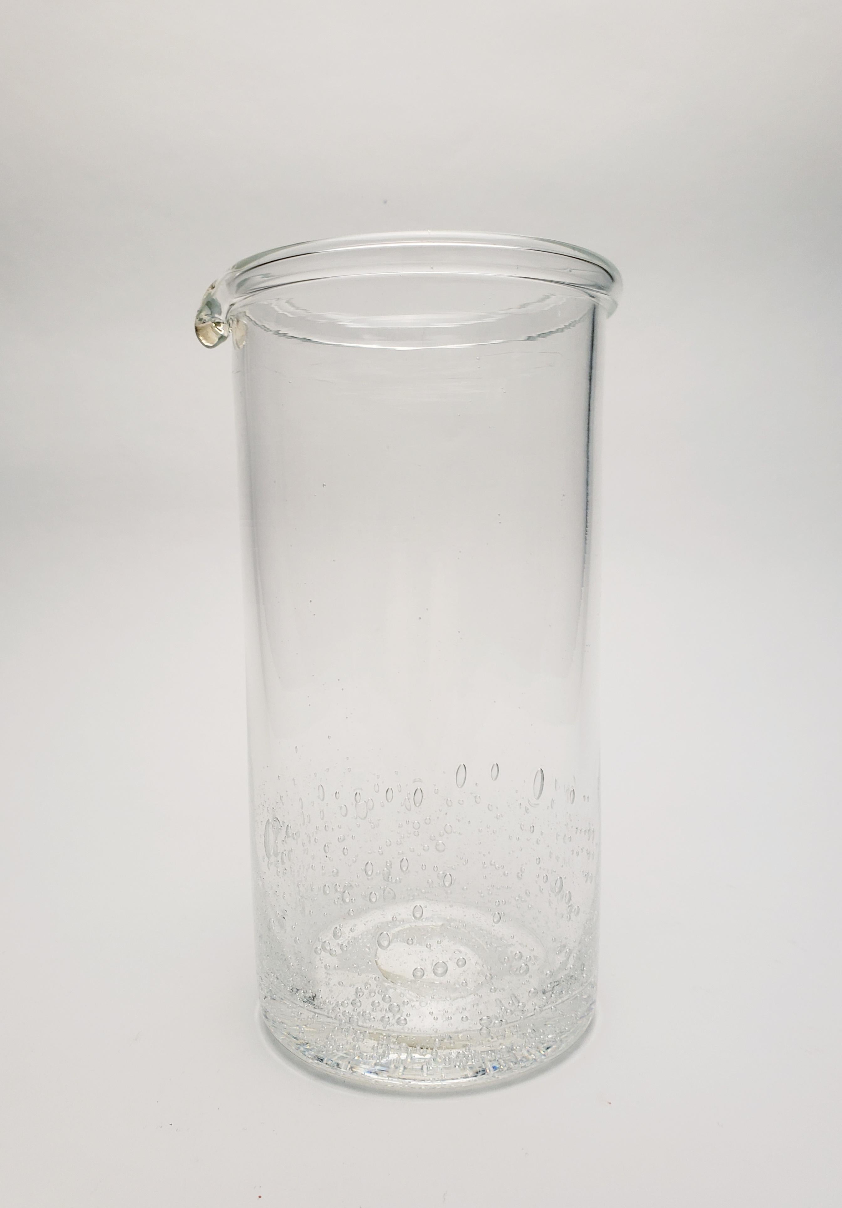 American Bear Beaker Mixology Set, Bubbled, Handmade Contemporary Barware Set For Sale