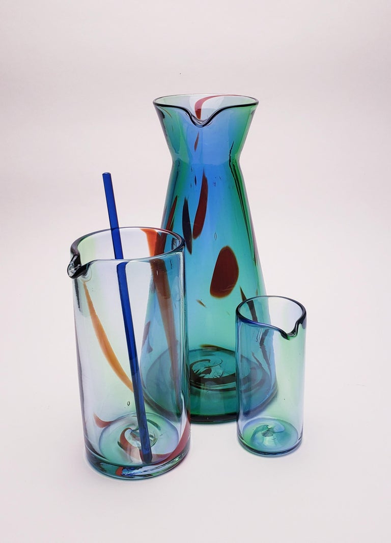 Bear Beaker Mixology Set, Tie Dye, Handmade Contemporary Barware Set