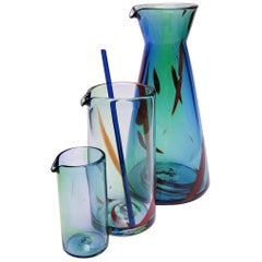 Bear Beaker Mixology Set, Tie Dye, Handgefertigtes zeitgenössisches Barzubehör-Set, auf Lager