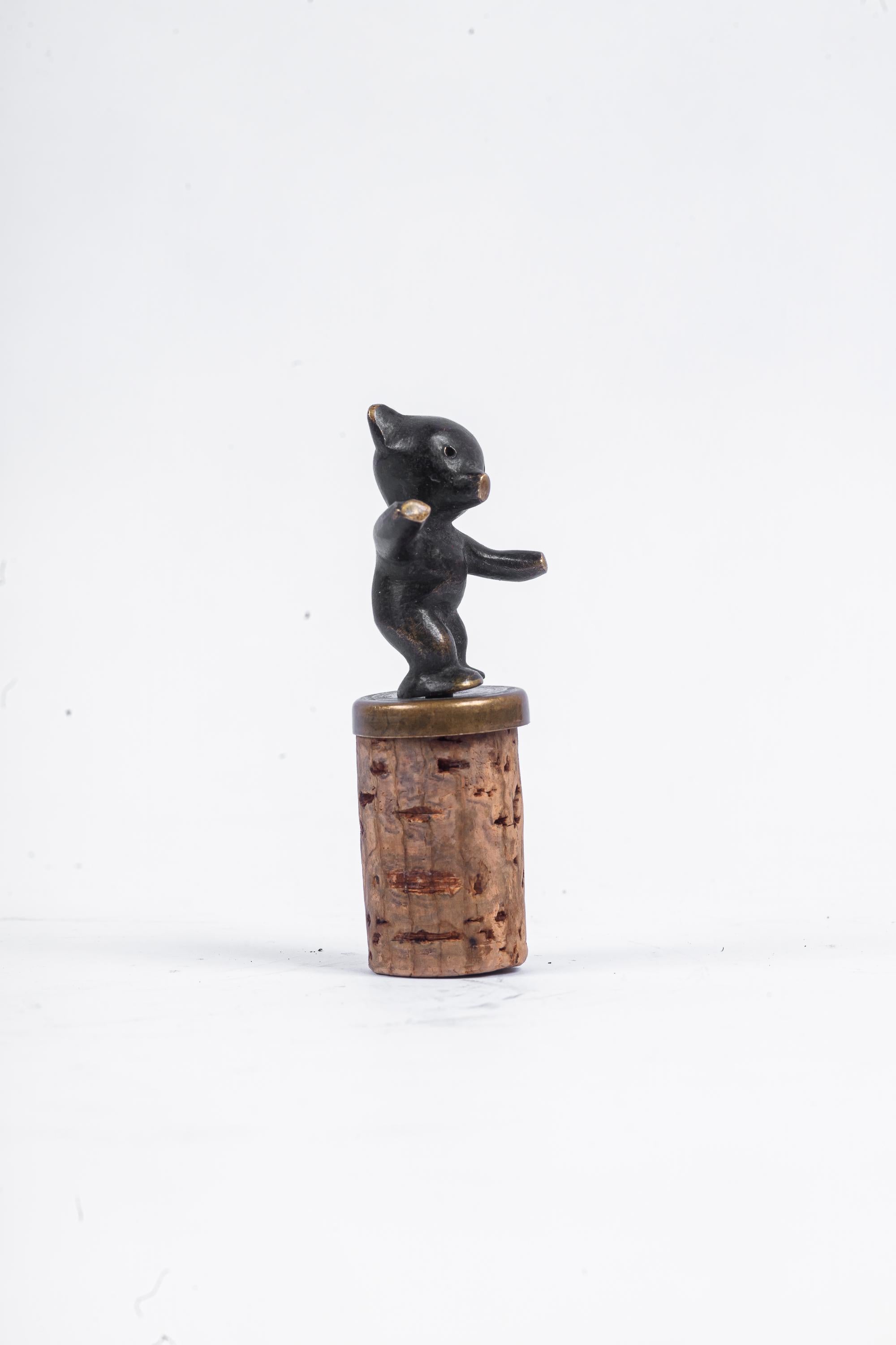 Bear Bottle Stopper by Walter Bosse around 1950s
Original condition