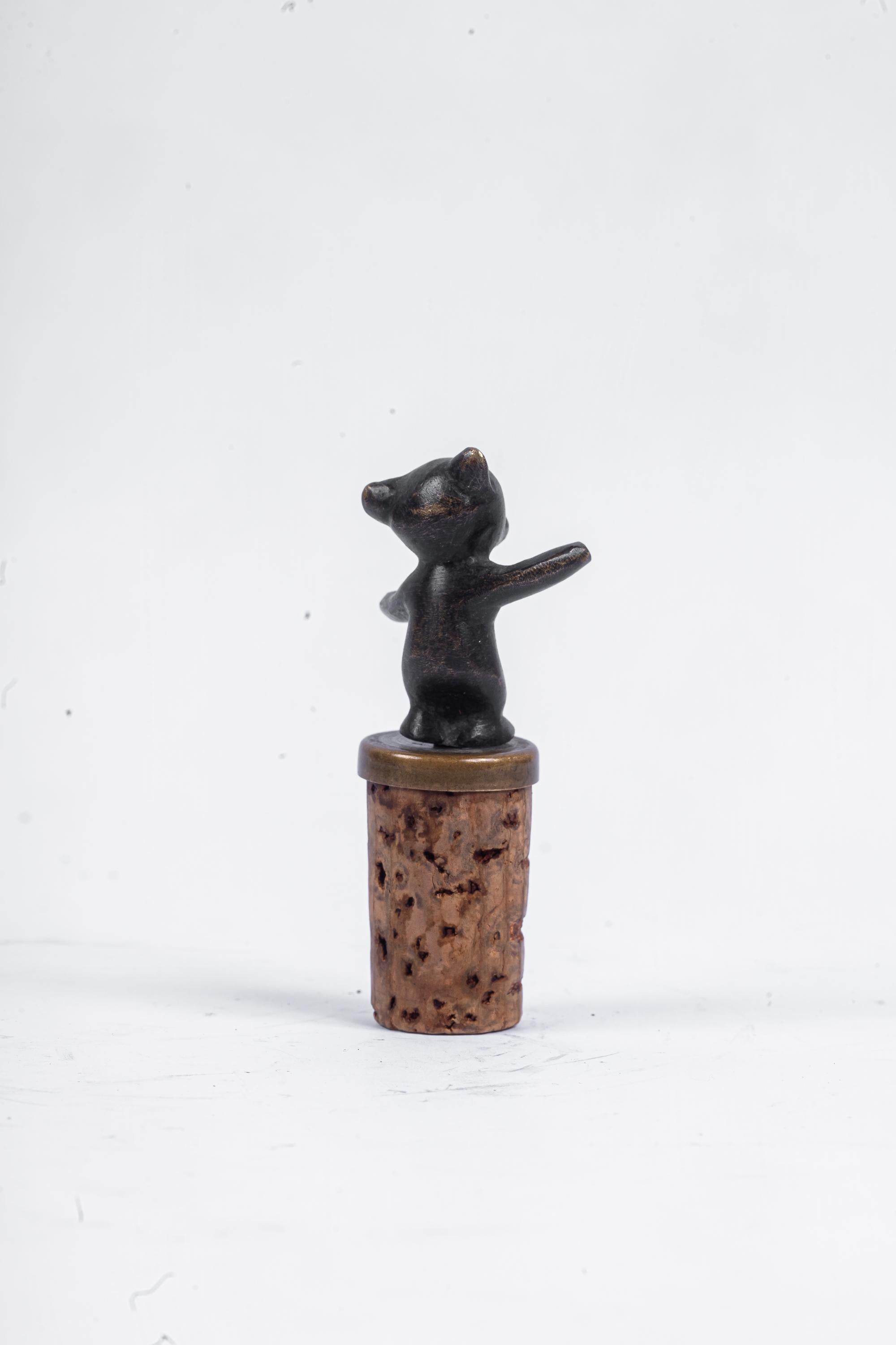 Mid-Century Modern Bear Bottle Stopper by Walter Bosse around 1950s For Sale