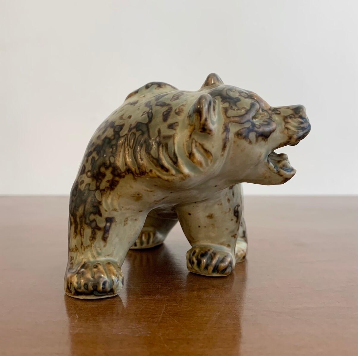 Mid-Century Modern Bear Ceramic by Knud Kyhn, Denmark, 1950s For Sale