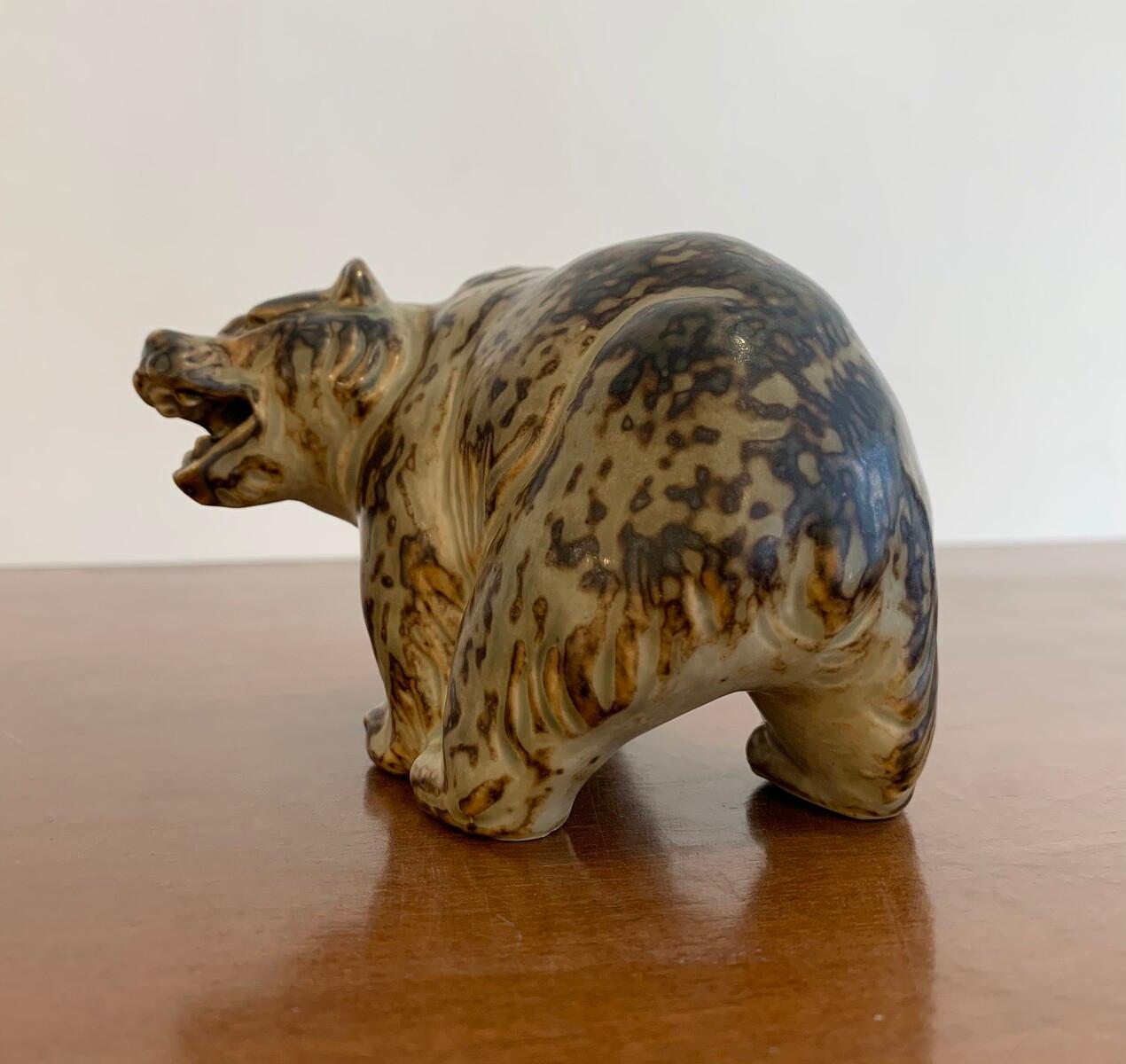 German Bear Ceramic by Knud Kyhn, Denmark, 1950s For Sale