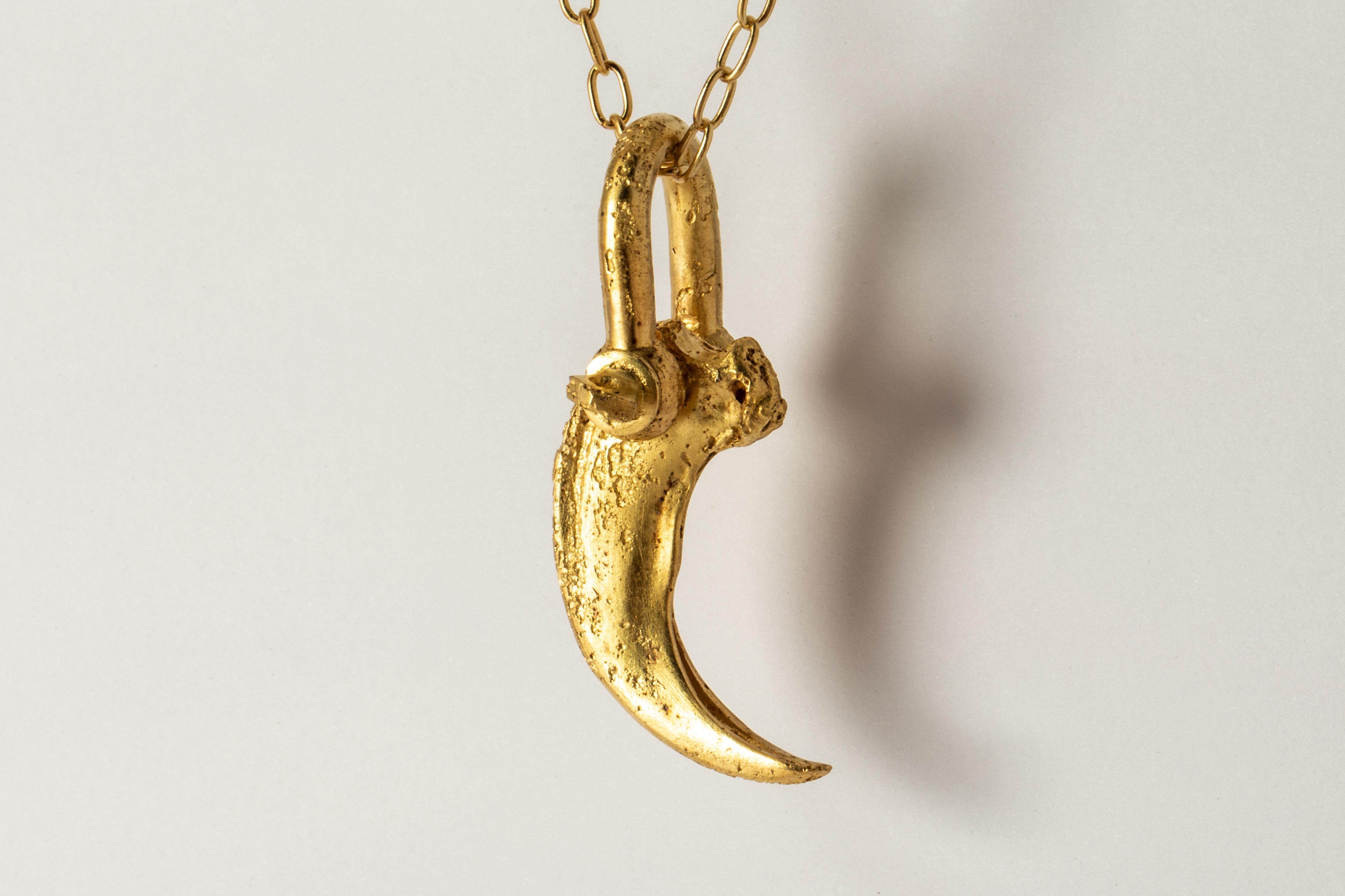 gold bear claw pendant
