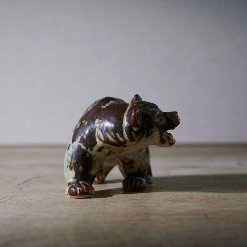Bear Figure in Ceramic, Designed by Knud Kyhn In Good Condition For Sale In Berlin, BE