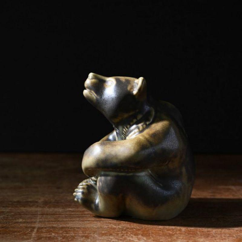 Bear Figurine in Ceramic by Gunnar Nylund In Excellent Condition In Berlin, BE