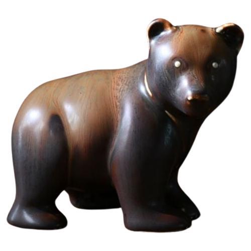 Bear Figurine in Ceramic by Gunnar Nylund For Sale