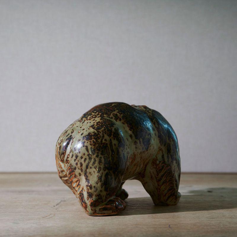 Bear Figurine in Ceramic by Knud Kyhn In Good Condition For Sale In Berlin, BE