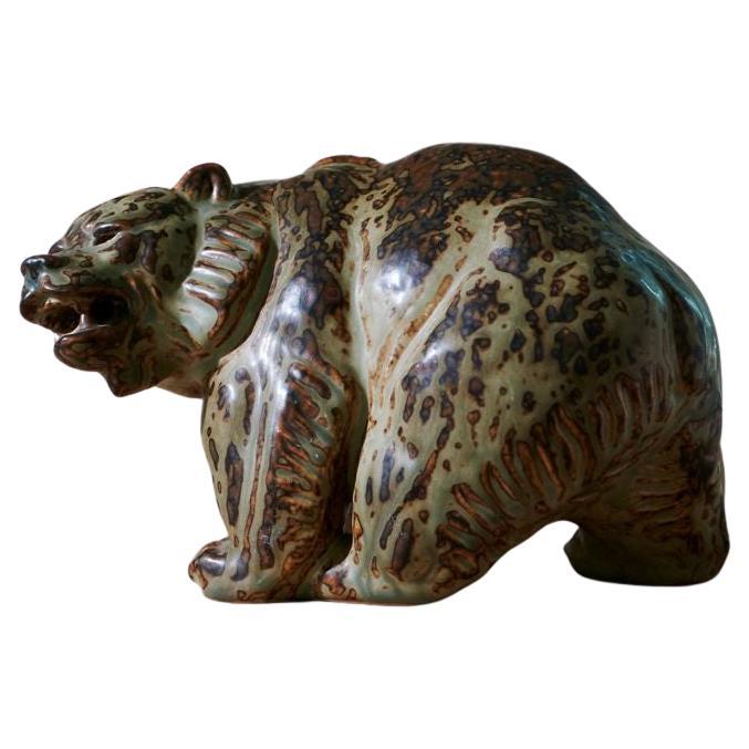 Bear Figurine in Ceramic by Knud Kyhn For Sale