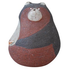 Bear Figurine in Ceramic by Thomas Hellström for Nittsjö, Sweden