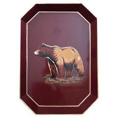 Bear Handpainted Iron Tray