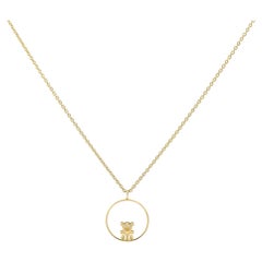 Bear HUG Necklace - 14K Gold, Brilliant Cut Diamond
