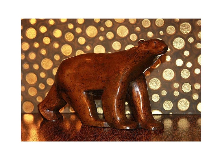 French Bear in Bronze Sculpture 1955/1960 For Sale