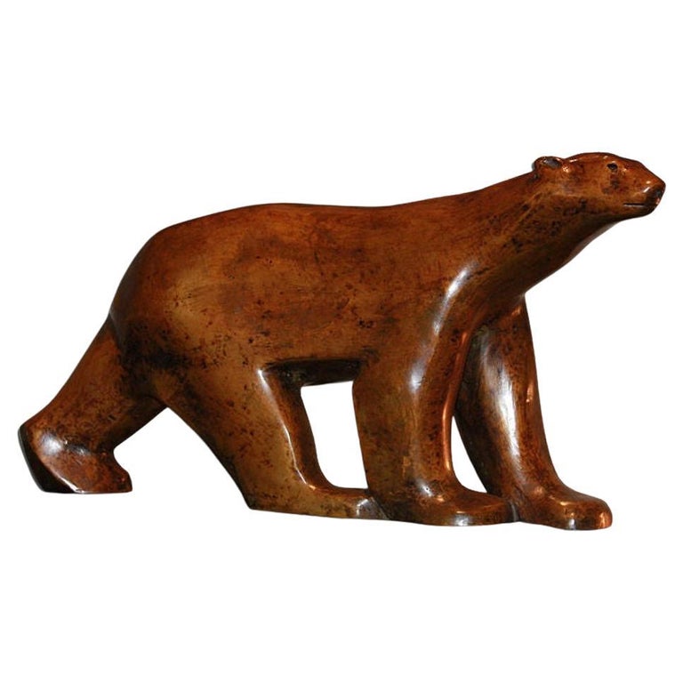 Bear in Bronze Sculpture 1955/1960 For Sale