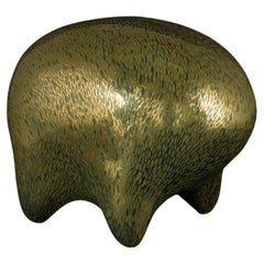Bear in Gold, Green of the Neo Habitat Sculptural Object By Caspi Ceramics NL