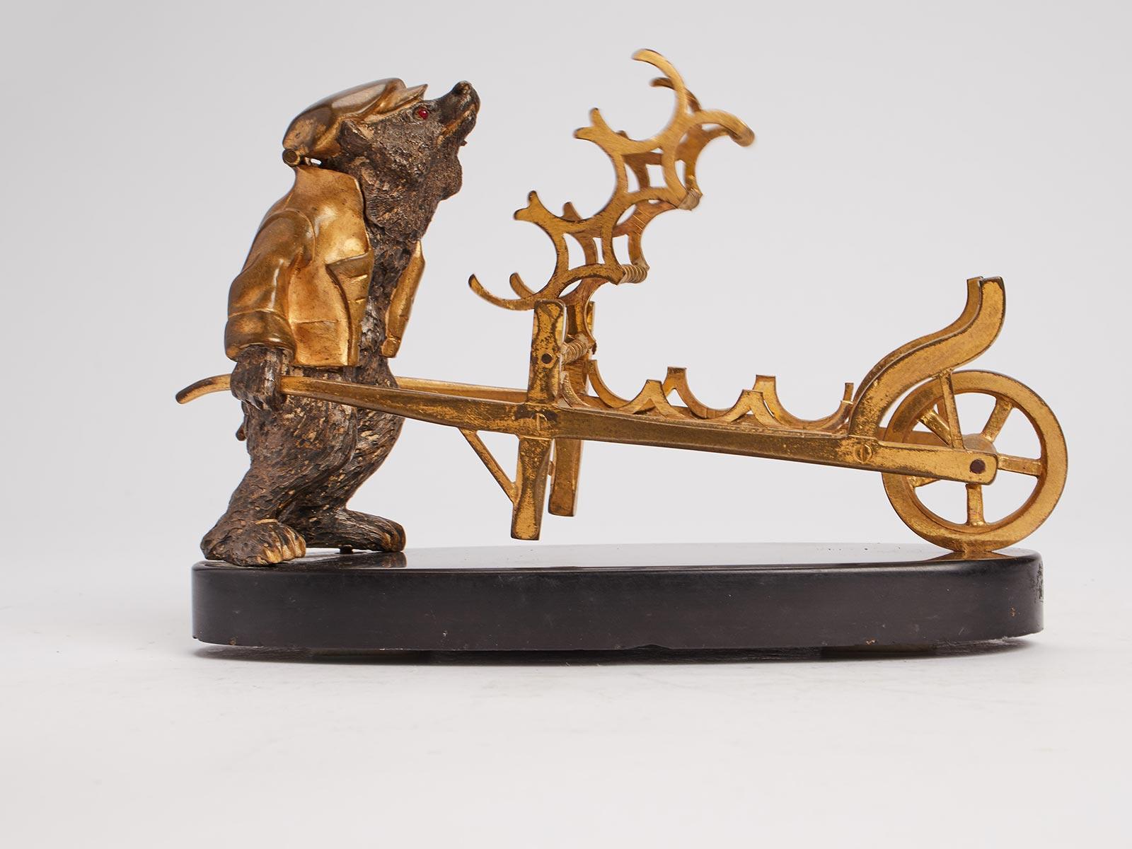 Russian Bear Inkwell and Fountain Pen Holder, Russia, 1880