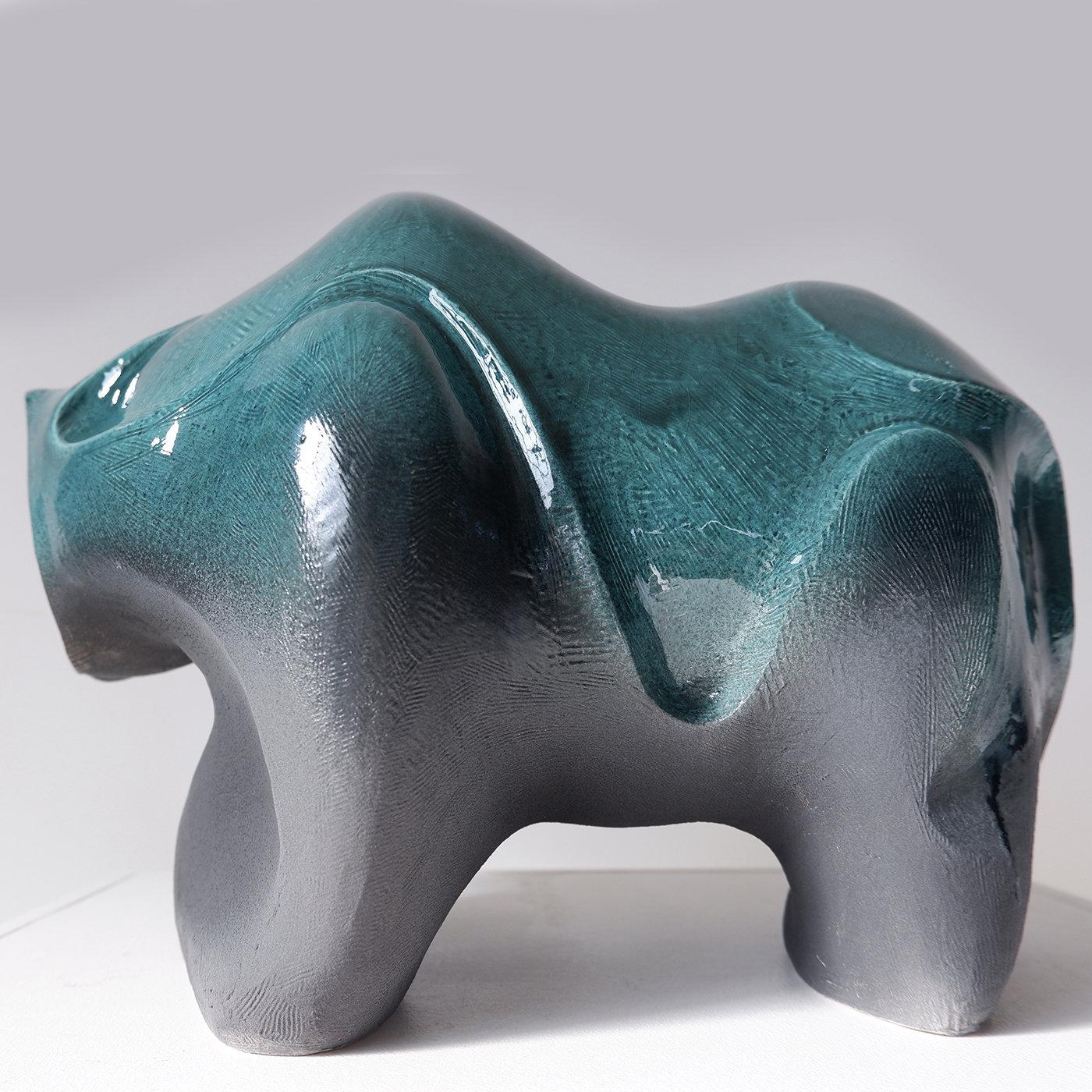 Bear Sculpture in Turquoise In New Condition In Milan, IT