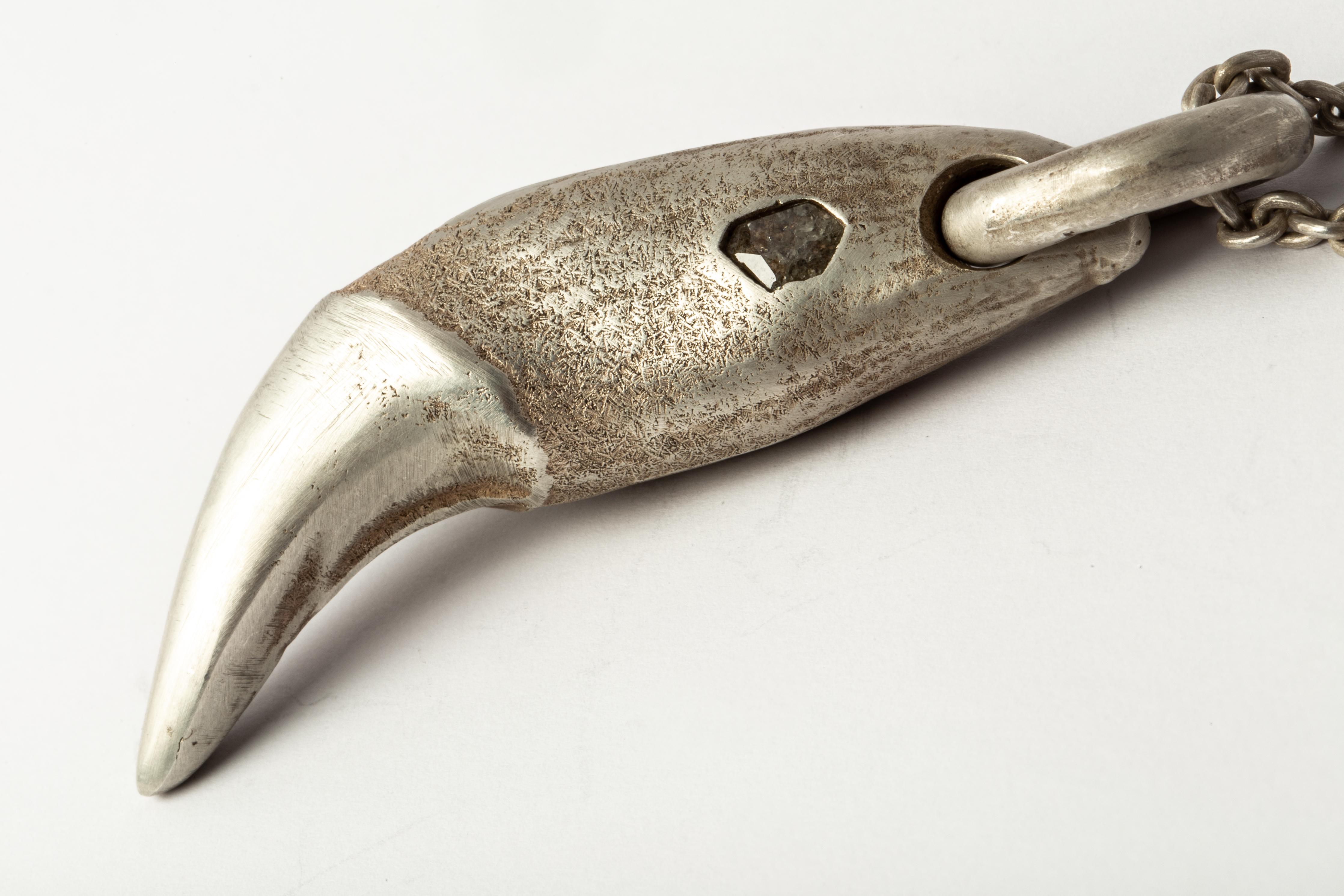 da uomo o donna Collana Dente d'Orso Fantasma (Piccolo, 0.2 CT, Lastra di diamanti, DA+DIA) in vendita
