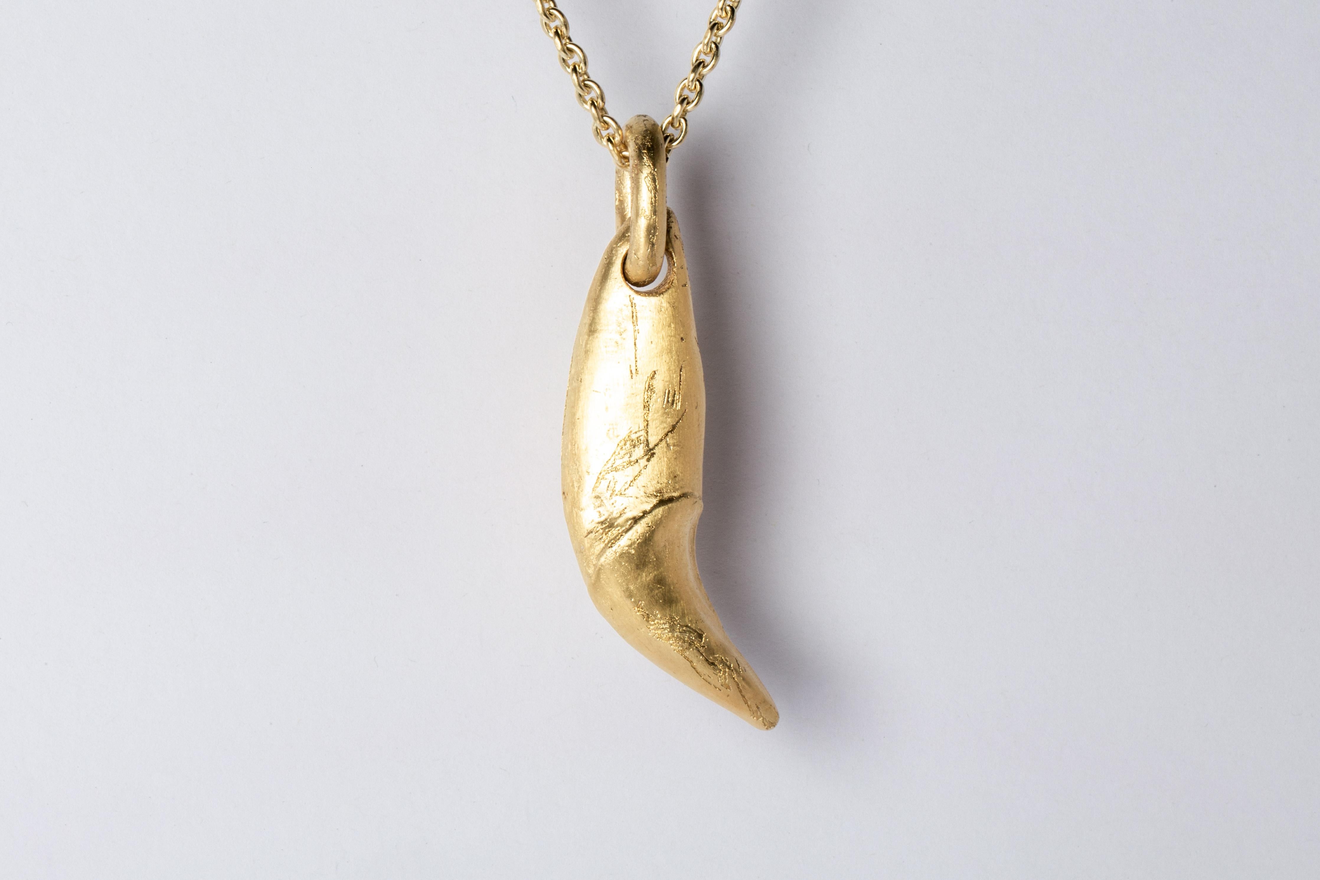 Women's or Men's Bear Tooth Necklace Ghost (Small, AG+AGA) For Sale