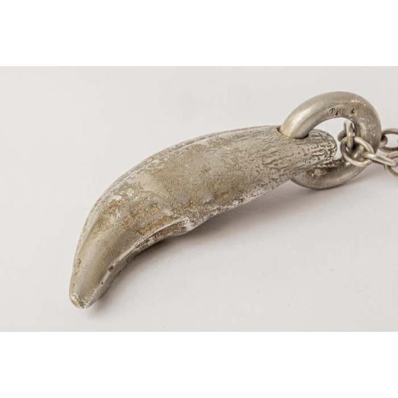 Women's or Men's Bear Tooth Necklace (Ghost, var. large, AS+DA) For Sale