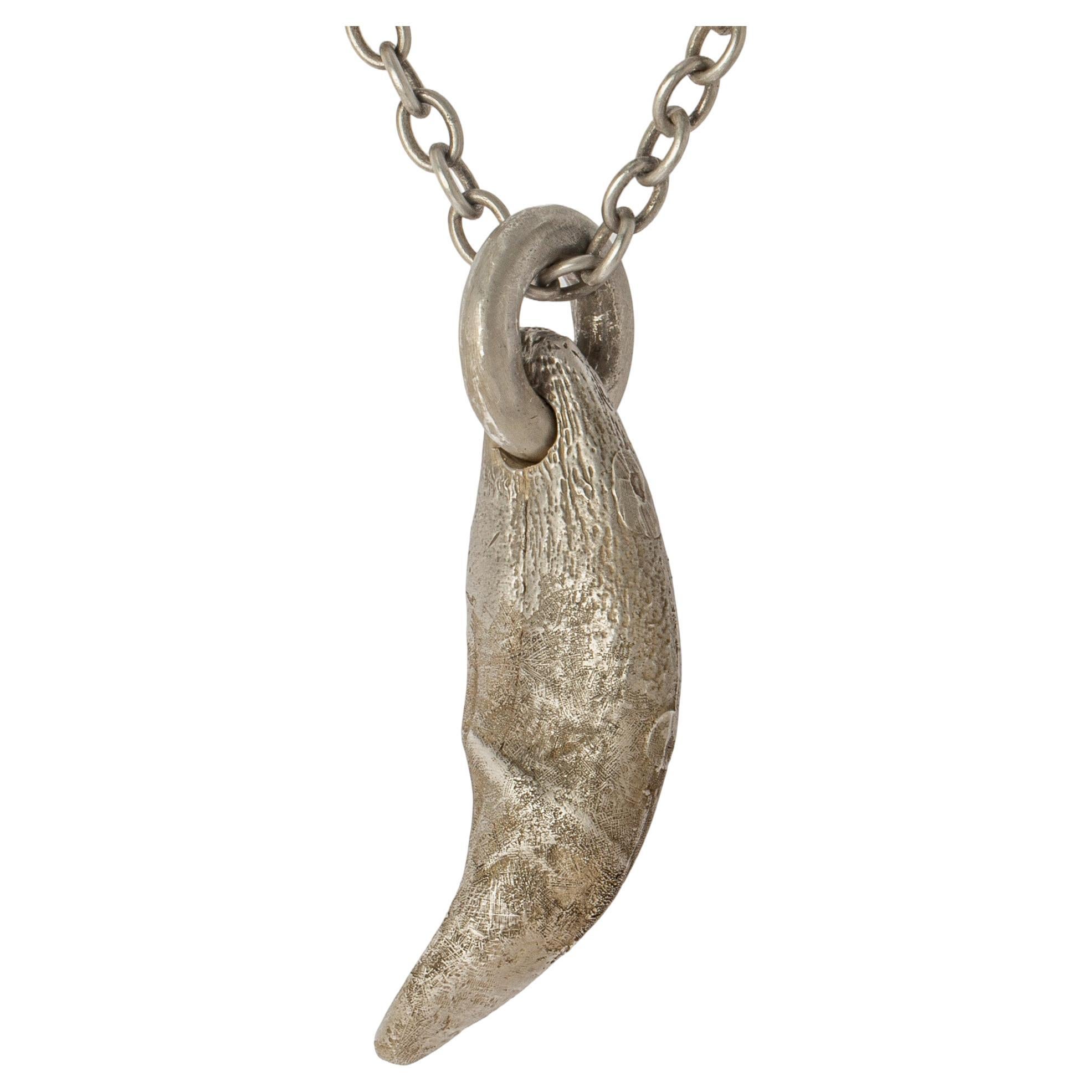 Bear Tooth Necklace (Ghost, var. large, AS+DA) For Sale
