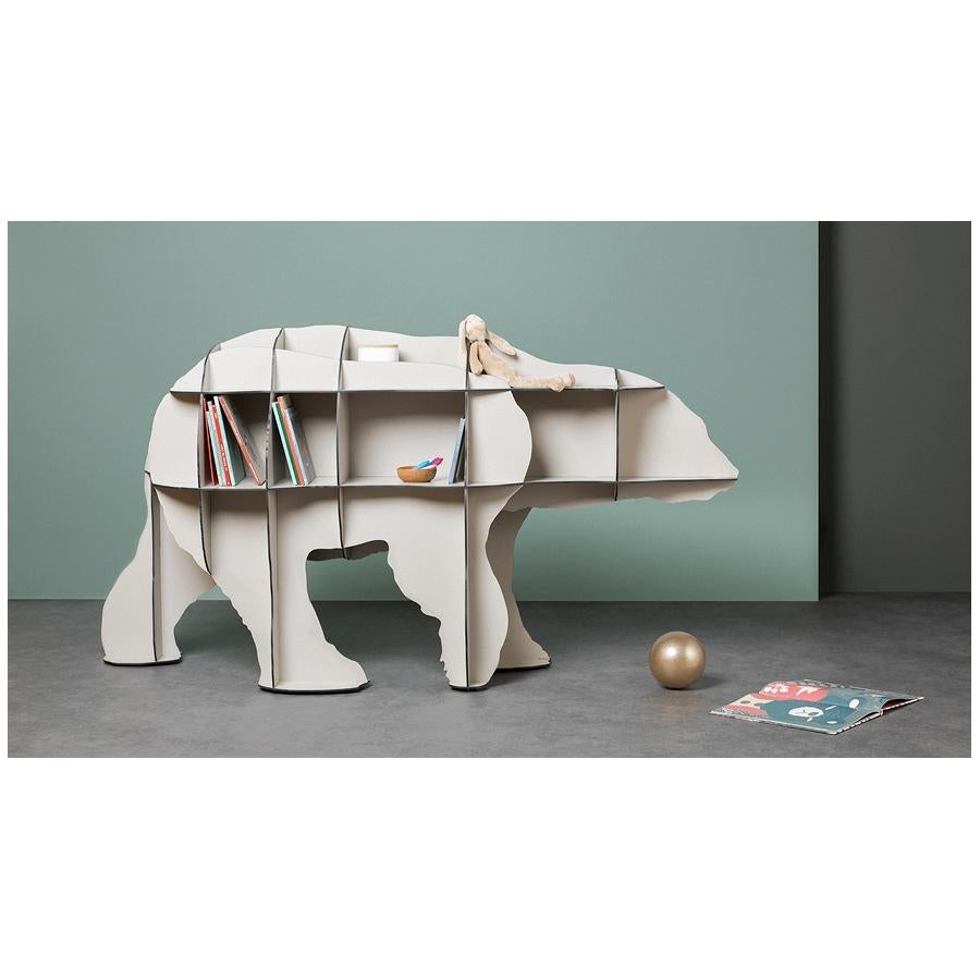 Bücherregal „Bär“, weißer Polarbär, hergestellt in Frankreich (Moderne) im Angebot