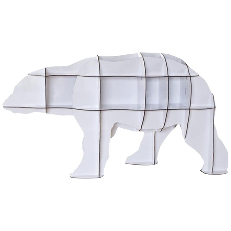 Bear, White Polar Bear Bookshelf, Made in France