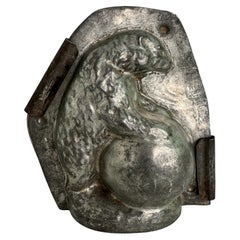 Bär mit Ball Seltene Schokoladenform Antike 1900er, Deutsch