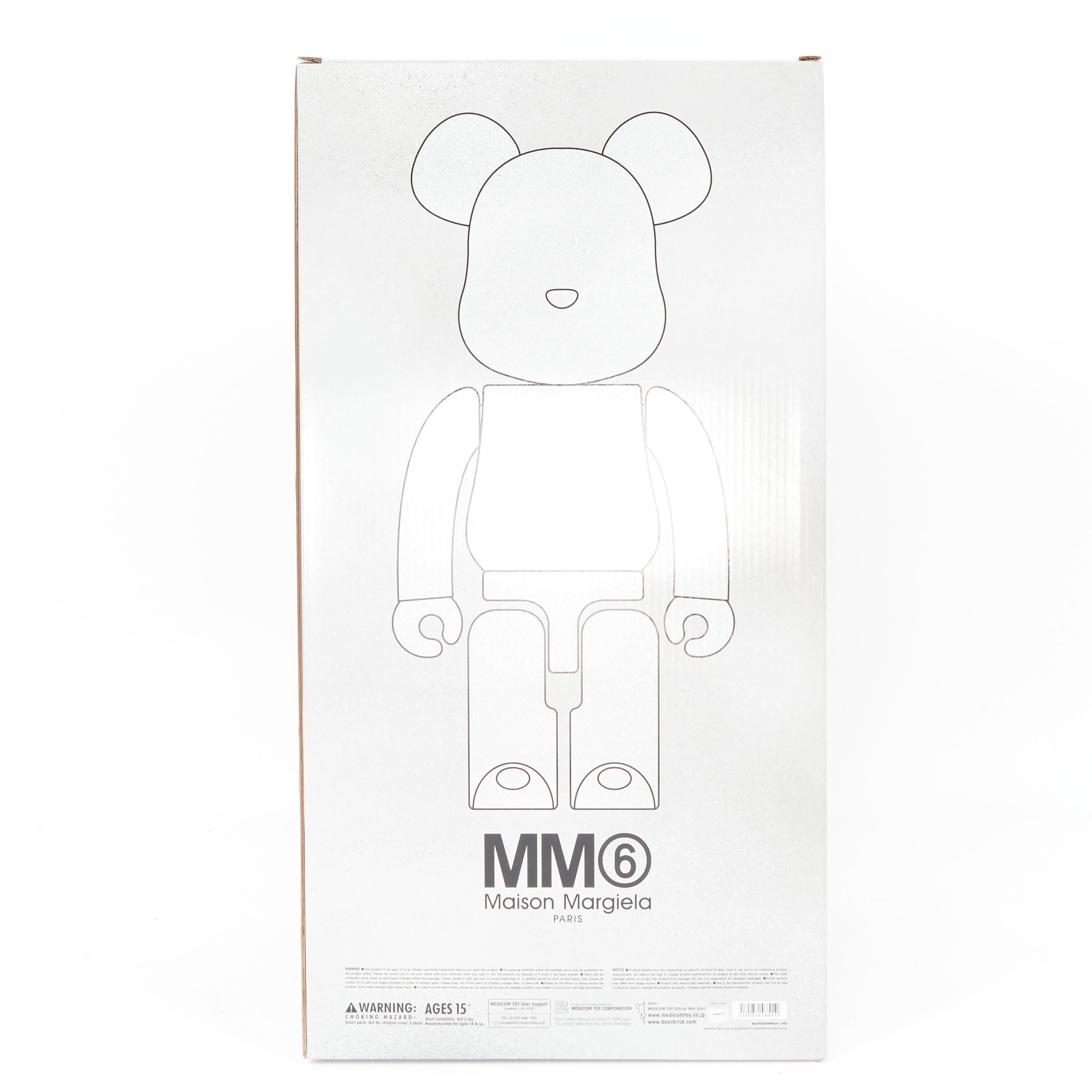 BEARBRICK 100% MAISON MARGIELA MM6 Macau 2020 clear silver glitter figurine 4