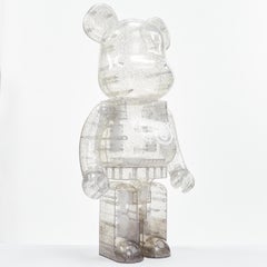 BEARBRICK 100% MAISON MARGIELA MM6 Macau 2020 clear silver glitter figurine