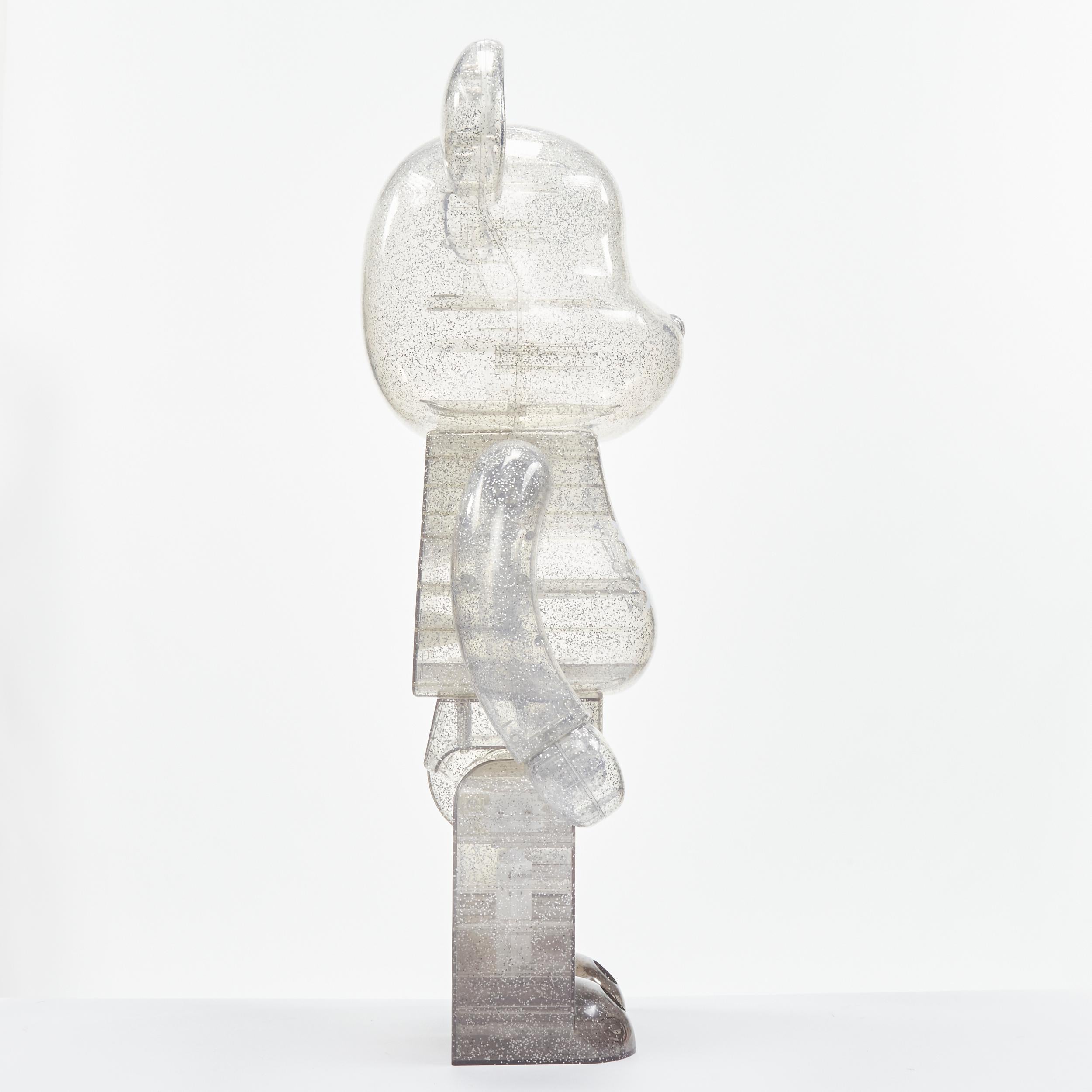 BEARBRICK 100% MAISON MARGIELA MM6 Maison Margiela 2020 klar silber glitter figurine (Grau)