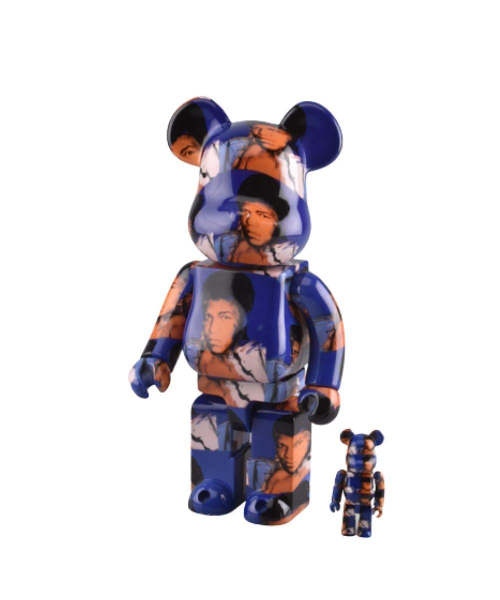 100%/400% Andy Warhol’s Muhammad Ali - Sculpture by Bearbrick