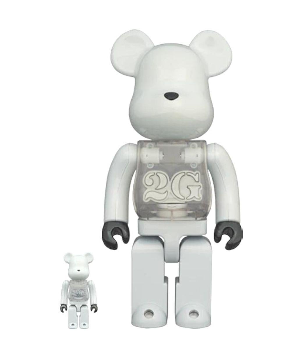 Bearbrick - 100%/400% Bearbrick 2G Exclusive White Chrome