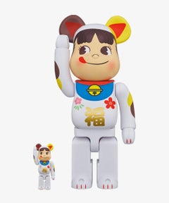 100%/400% Bearbrick Maneki Neko Peko-Chan Fuku