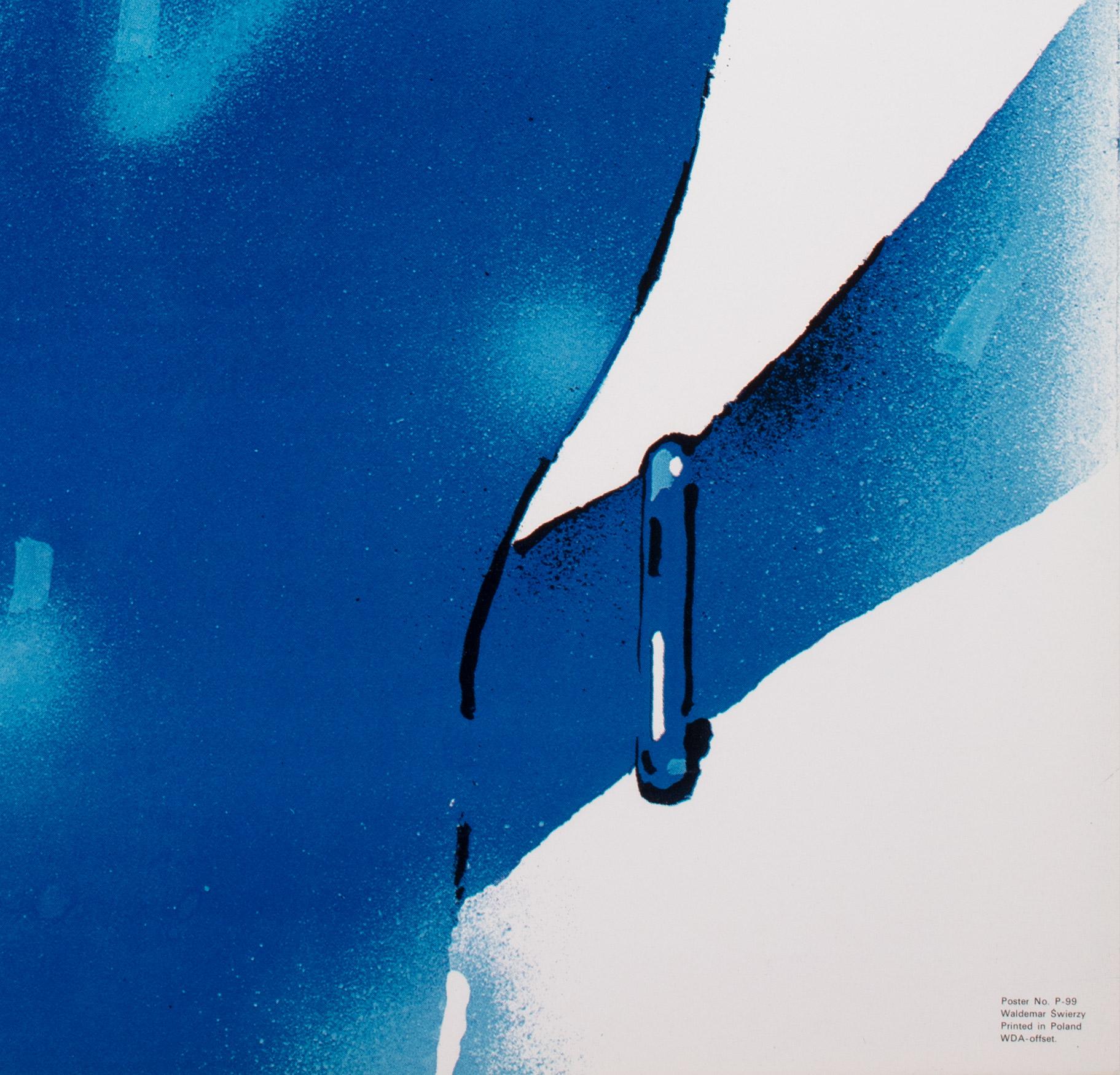 Dame bleue barbue Affiche originale du cirque polonais Cyrk 1983, Waldemar Swierzy en vente 2