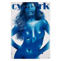 Bearded Blue Lady Original 1983 Polish Cyrk ‘Circus; Poster, Waldemar Swierzy