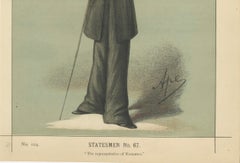 Bearded Romantic Statesman – Vanity Fair Statesmen No. 67, 1870