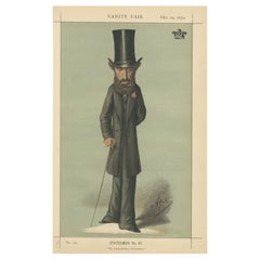 Bearded Romantic Statesman – Vanity Fair Statesmen No. 67, 1870