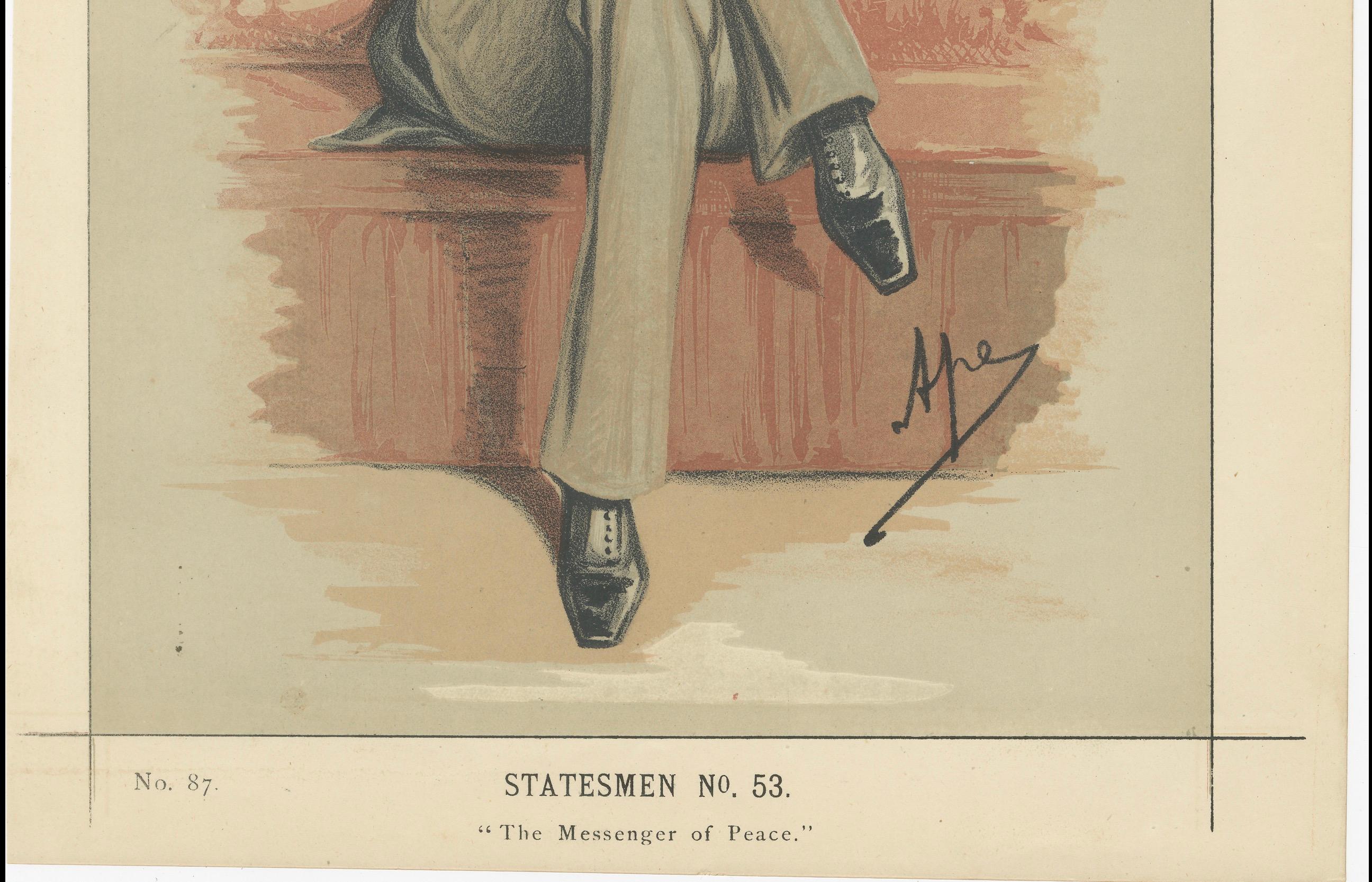 Bearded Victorian Statesman Seated – Vanity Fair Statesmen, 1870